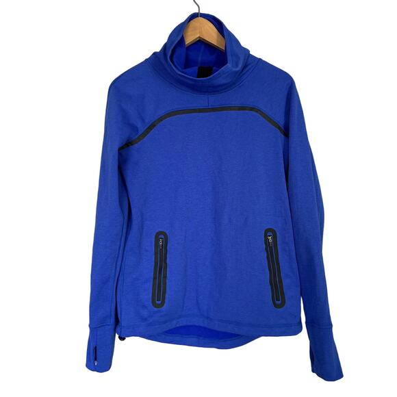 Sweaty Betty Funnel Neck Wool Blend Mid-layer Training Pullover Blue Women's XS - Picture 2 of 11